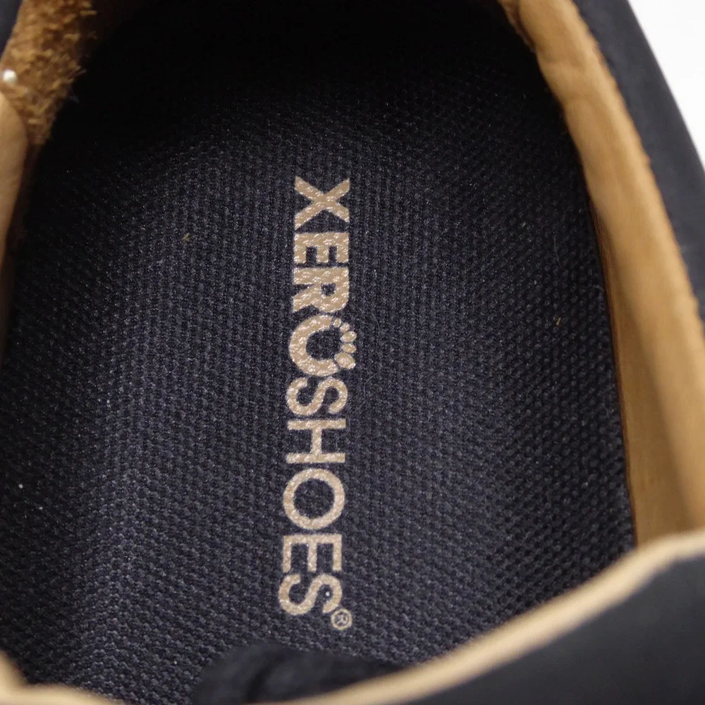 Xero Shoes Mens Glenn Oxford Black Leather Barefoot Casual Sneakers 10